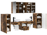 Bathroom Furniture Set 6 pcs Smoked Oak 3407123