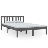 Bed Frame without Mattress Grey Solid Wood 120x200 cm 814881