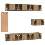 TV Cabinet Set 8 pcs Artisan Oak Engineered Wood 3393134