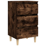Bed Cabinet Set of 2 Smoked oak 813135