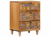 Sideboard with Drawer Natural 40 x 33 x 75 cm Solid Mango Wood 4018283