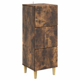 Drawer Cabinet Smoked Oak 33 x 34.5 x 90 cm Engineered Wood 894620
