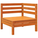 Garden Sofa Wax Brown Solid Pine Wood 3-Seater Modular 838030