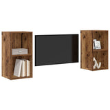 TV Cabinet Set 2 pcs Old Wood 37 x 37 x 72 cm Engineered Wood 3393555