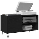 Record Cabinet Black Oak 85 x 38 x 48 cm Engineered Wood 862897