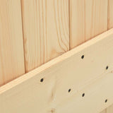 Sliding Door with Hardware Set 80x210 cm Solid Wood Pine 3332683