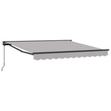 Retractable Awning Manual Light Grey 300x250 cm Fabric 3330103