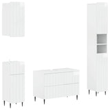 4 Piece Bathroom Cabinet Set ZWOLLE High Gloss White 3417922