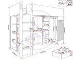 ZNTS Jupiter High Sleeper Bed 200-206-022