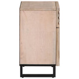 Bedside Cabinet White 50x34x60 cm Solid Wood Mango 377479
