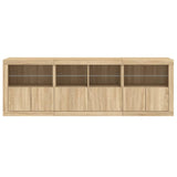 Sideboard with LED Lights Sonoma Oak 202x37x67 cm 3209011