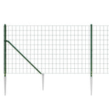 Wire Mesh Fence with Spike Anchors Green 1.1x10 m 154114