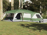 Family Tent with Porch Dome 9-Person Green Waterproof 4009584