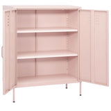 Storage Cabinet Pink Steel 80 x 35 x 101.5 cm Storage Cabinet 336166