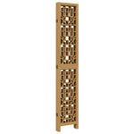 Room Divider 6 Panels Brown Solid Wood Paulownia 358876