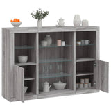 Sideboards with LED Lights 3 pcs Grey Sonoma Engineered Wood 3209133