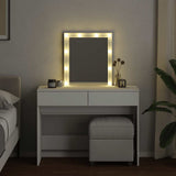 Dressing Table with LED White 100x40x130 cm 848192