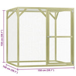 ZNTS Chicken Cage 1.5x1.5x1.5 m Steel 170742