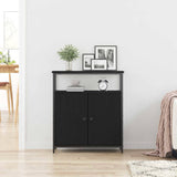 Sideboard Black Oak 70 x 30 x 80 cm Engineered Wood 862972