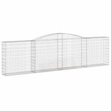 Arched Gabion Baskets 8 pcs 400x30x100/120 cm Galvanised Iron 3146872