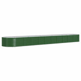 Garden Raised Bed Galvanised Steel 440x80x36 cm Green 318933