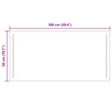 LED Bathroom Mirror Transparent 50 x 10 cm Tempered Glass 42045785