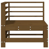 Garden Corner Sofa Honey Brown Solid Wood Pine 825607