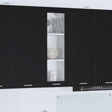 Hanging Cabinet Black Oak 40 x 31 x 100 cm Engineered Wood 884379