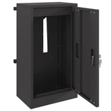 Mailbox with Storage with Door Black 30 x 20 x 55 cm Steel 874947