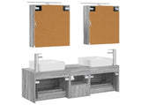 Bathroom Furniture Set 5 pcs Grey Sonoma 3406764