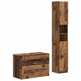 2 Piece Bathroom Cabinet Set UTRECHT Old Wood Engineered Wood 3417574