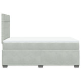 Box Spring Bed with Mattress Light Grey 120x200 cm Velvet 3290882