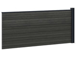 Fence Panel WPC and Aluminium Black 42039075
