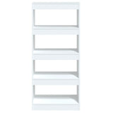 Book Cabinet/Room Divider White 60x30x135 cm Engineered Wood 811664