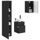 Bathroom Furniture Set 3 pcs Black 33 x 34.5 x 160 cm 3406084