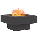 Fire Pit Black 60 x 60 x 30 cm Steel 858954