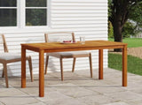 Garden Table Natural Wood Solid Acacia Wood Medium Durable 319718
