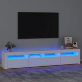 TV Cabinet with LED Lights White 210x35x40 cm 3152730