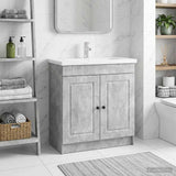 Bathroom under Sink Cabinet Concrete Grey 56 x 37.5 x 81 cm 890067