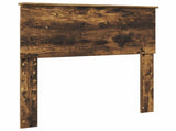 Bed Frame with Headboard Smoked Oak 90 x 200 cm Engineered Wood 3408890