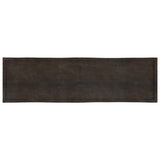 Table Top Dark Brown 220x60x cm Treated Solid Wood Live Edge 364056
