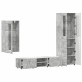 TV Cabinet Set FLORIN 3 pcs Concrete Grey Engineered Wood 3397967