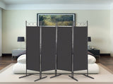 5.74FT 4-Fold Top With Shape 130g Polyester Cloth Plastic Feet Carbon Steel Frame Foldable Screen 02101868