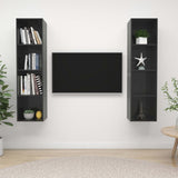 Wall-mounted TV Cabinets 2 pcs High Gloss Grey Engineered Wood 3079870