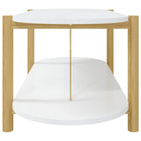 Coffee Table White 110x48x40 cm Engineered Wood 345687