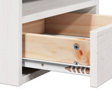 Bedside Table 2 pcs White 38 x 36 x 29.5 cm Solid pine wood 873514