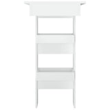 Wall Bar Table White 102x45x103.5 cm Engineered Wood 811781