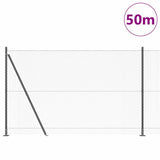 Welded Wire Fence with Concrete Base 50 x 1.6 m 3353709