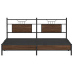 Bed Frame without Mattress Brown Oak 160x200 cm Engineered Wood 4107001