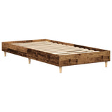 Bed Frame No Mattress Old Wood 90x200 cm Engineered Wood 861055